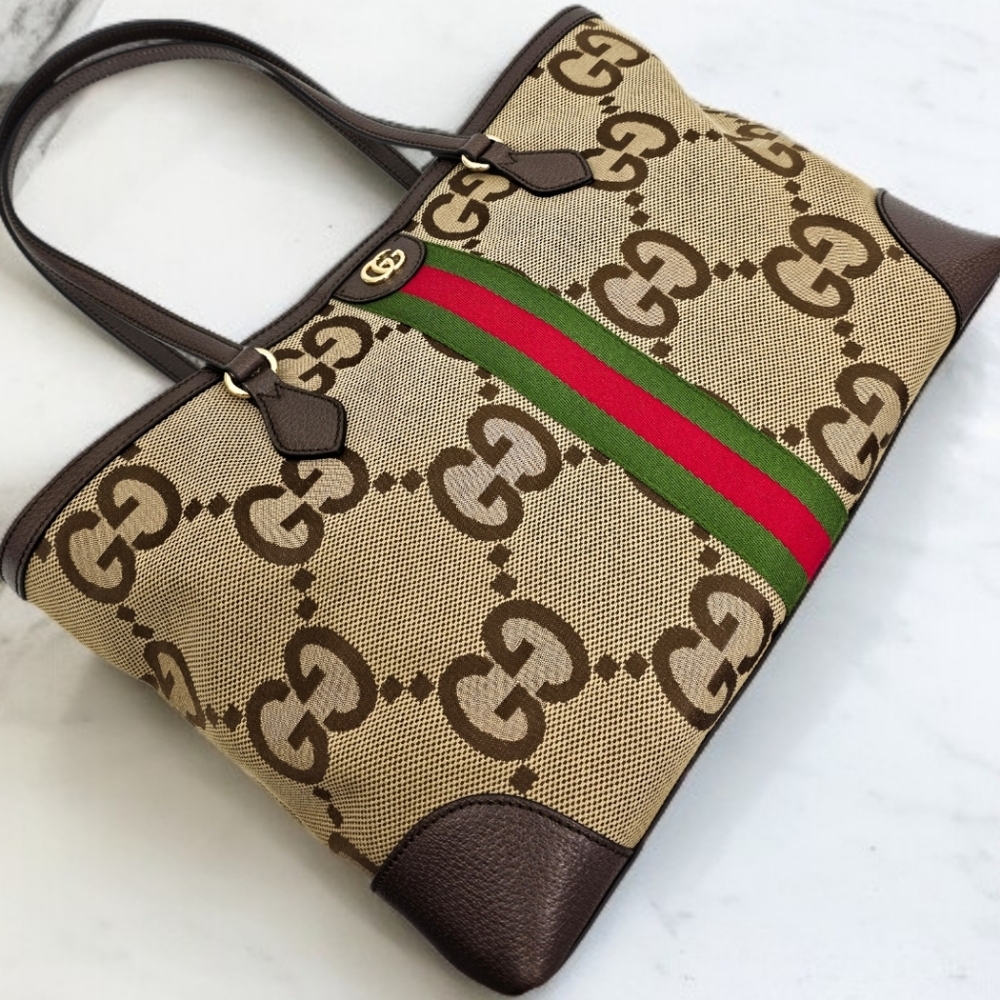 ✨️Authentic Gucci Medium Jumbo GG Tote Shoulder Bag - Picture 3 of 16